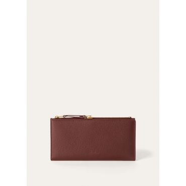 Loro Piana - Extra Bifold Purse Linen Calf, Woman, Smoked Caramel/Sun Gold, Size: NR