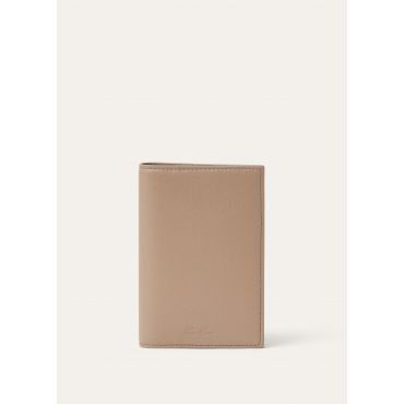 Loro Piana - Passport Cover Linen Calf, Woman, Warm Mastic, Size: NR