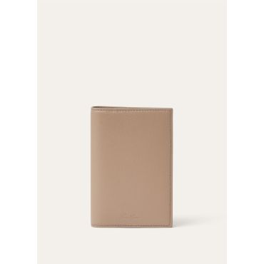 Loro Piana - Passport Cover Linen Calf, Woman, Warm Mastic, Size: NR