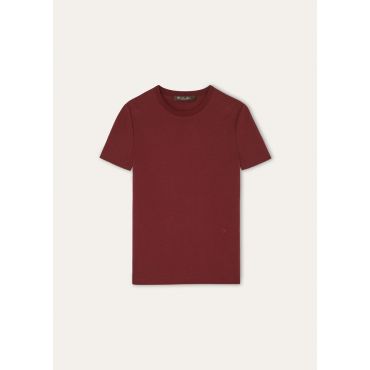 Loro Piana - Neo My-t T-shirt Cotton, Woman, Deep Maroon, Size: 46
