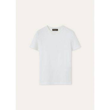 Loro Piana - Neo My-t T-shirt Cotton, Woman, Optical White, Size: 50