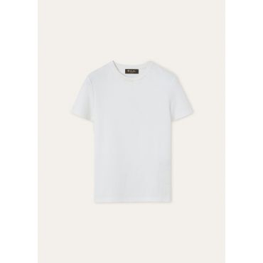 Loro Piana - Neo My-t T-shirt Cotton, Woman, Optical White, Size: 50