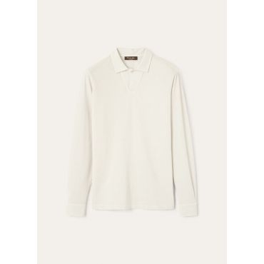 Loro Piana - Pietro Ls Polo Open Pique' Dyed, Man, Mastic, Size: XXXL