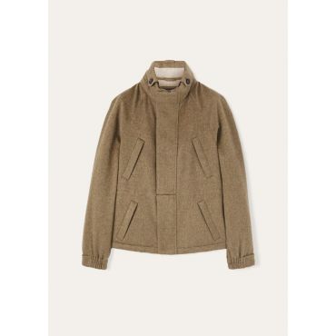 Loro Piana - Icer Mini Parka Cash Storm, Woman, Tundra Melange, Size: 46