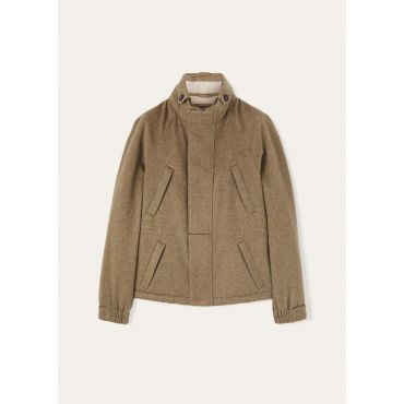 Loro Piana - Icer Mini Parka Cash Storm, Woman, Tundra Melange, Size: 46