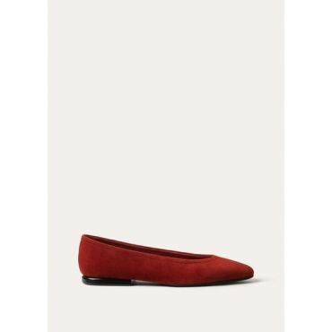 Loro Piana - Primula Ballerina Suede Cashmere, Woman, Windsor Red, Size: 38,5