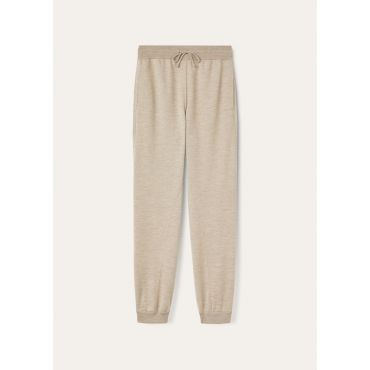 Loro Piana - Cocooning Pants Raw Cash Fleece, Woman, Demy Brown Natural, Size: XS