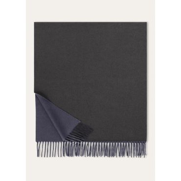 Loro Piana - Sciarpa Two Tone Baby Cash U., Man, Grey Melange/Dark Sage, Size: NR