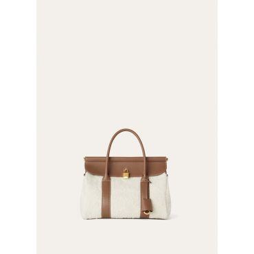 Loro Piana - Loom L25 Cashmere Silk Diamond Rounded Leather, Woman, Nougat/Fossil/Sun Gold, Size: NR