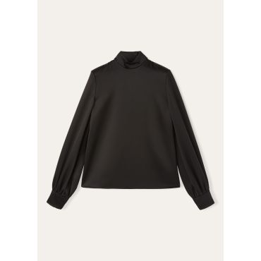 Loro Piana - Carys Shirt Satin Mireille, Woman, Black, Size: 36