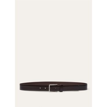 Loro Piana - Rory-belt (3,0) Box Leather, Man, Ebony, Size: 115