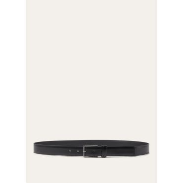 Loro Piana - Rory-belt (3,0) Box Leather, Man, Black, Size: 80