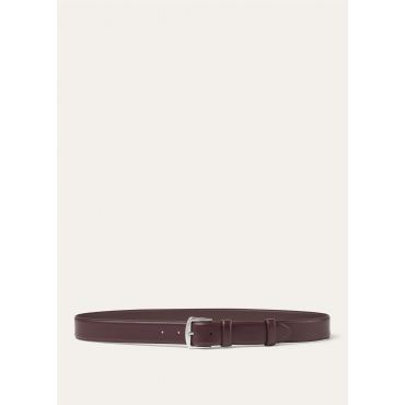 Loro Piana - Alsavel Belt (3,5) English Leather, Man, Night Burgundy, Size: 105