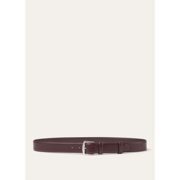 Loro Piana - Alsavel Belt (3,5) English Leather, Man, Night Burgundy, Size: 90