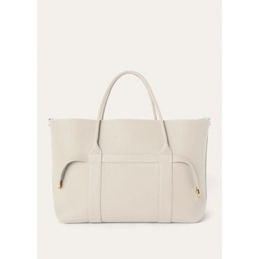 Loro Piana - Ghiera Shopper Large Fine Grained Leather, Woman, Light Travertine/Sun Gold, Size: NR