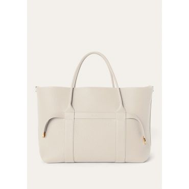 Loro Piana - Ghiera Shopper Large Fine Grained Leather, Woman, Light Travertine/Sun Gold, Size: NR