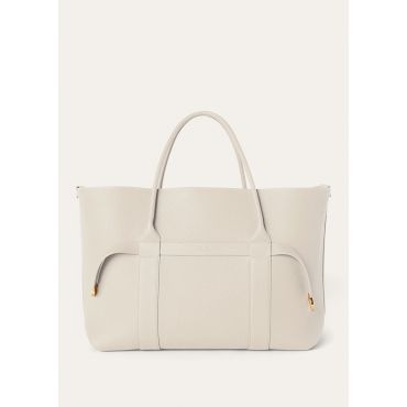Loro Piana - Ghiera Shopper Large Fine Grained Leather, Woman, Light Travertine/Sun Gold, Size: NR