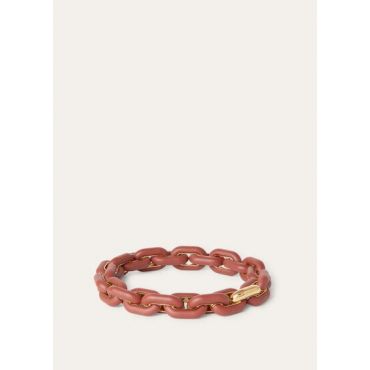 Loro Piana - Duo Chain Necklace Rounded Calf, Woman, Deep Kummel/Sun Gold, Size: NR