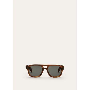 Loro Piana - Roadster Sunglasses, Brown Melange/Havana Grey/Green Paladium, Size: NR