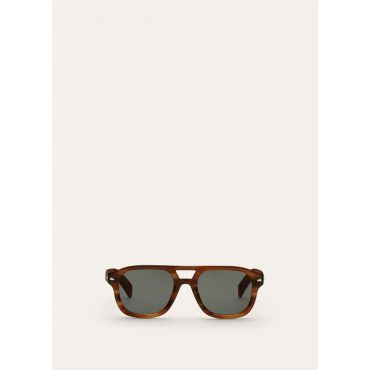 Loro Piana - Roadster Sunglasses, Brown Melange/Havana Grey/Green Paladium, Size: NR