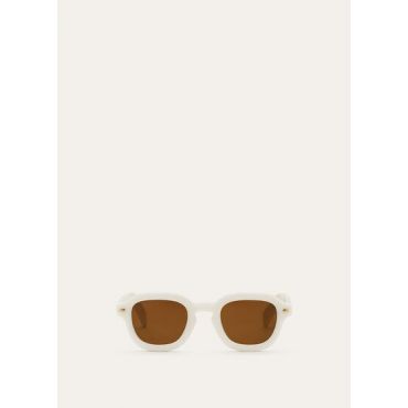 Loro Piana - Andre' Sunglasses, Whisper White/Brown Gold, Size: NR