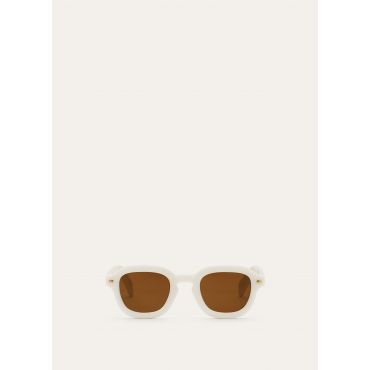 Loro Piana - Andre' Sunglasses, Whisper White/Brown Gold, Size: NR