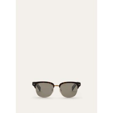 Loro Piana - Icer Sunglasses, Dark Havana/ Brown Palladium/Gold, Size: NR