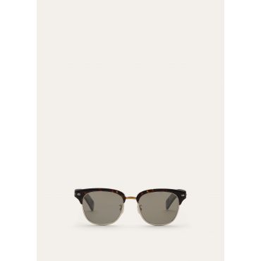 Loro Piana - Icer Sunglasses, Dark Havana/ Brown Palladium/Gold, Size: NR