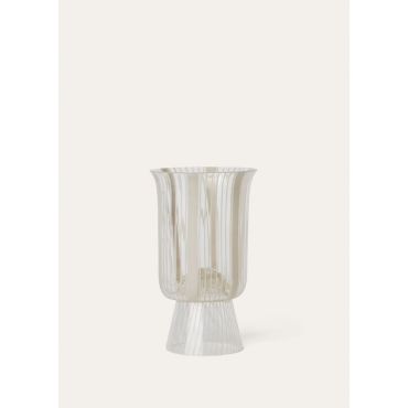 Loro Piana - Bicchiere Murano Filigrana Con Piede, Pearl Grey, Size: NR