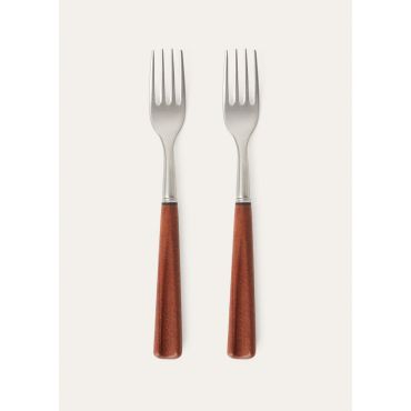 Loro Piana - Fork Set, Mahogany, Size: NR