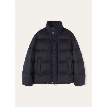 Loro Piana - Giulio Puffer Cash Storm, Man, Blue Navy, Size: L