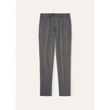 Loro Piana - Carlo Trousers Wool Cash Flannel, Man, Furry Gray, Size: 48