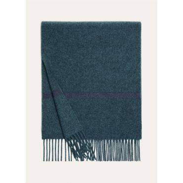 Loro Piana - Sciarpa Twelve Baby Cashmere, Man, Emerald Noire, Size: NR