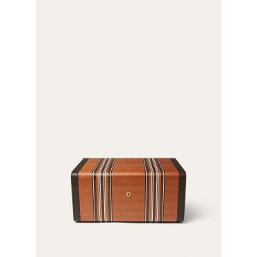 Loro Piana - The Loro Piana Intarsia Humidor Cigar Box, Natural Mahogany/Dark Chocolate, Size: NR