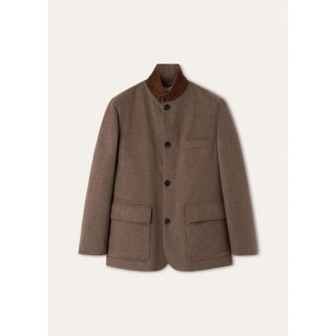 Loro Piana - Roadster Sb Jacket Cash Storm, Man, Hazelnut Melange, Size: L