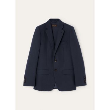 Loro Piana - International Sb Jacket Sopra Visso Linen Rain, Woman, Navy Blue, Size: 44