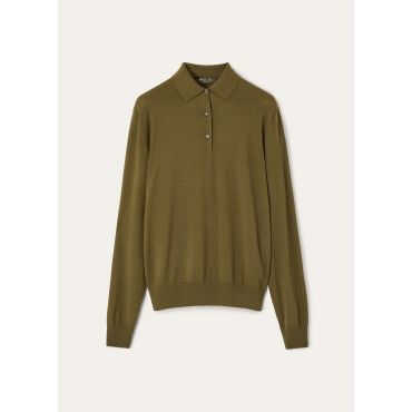 Loro Piana - Iconic Royal Lightness Polo Wool Silk Gg 18, Woman, Fern Meadow, Size: 36