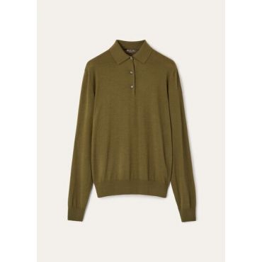 Loro Piana - Iconic Royal Lightness Polo Wool Silk Gg 18, Woman, Fern Meadow, Size: 36