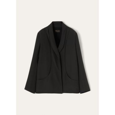 Loro Piana - Annie Sb Jacket Cady Soraya, Woman, Black, Size: 44