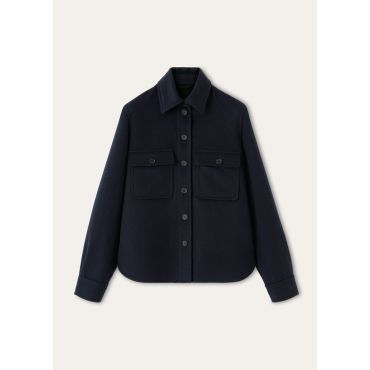 Loro Piana - Yannis Overshirt Only Double, Woman, Blue Navy, Size: 38