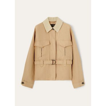 Loro Piana - Dillon Field Jacket Antigua, Woman, Quarzite Beige, Size: 44