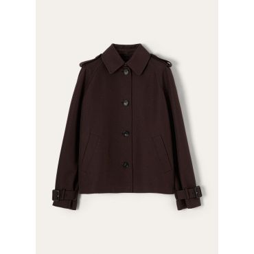 Loro Piana - Dave Blouson Textured Tussah, Woman, Carob Bean, Size: 44