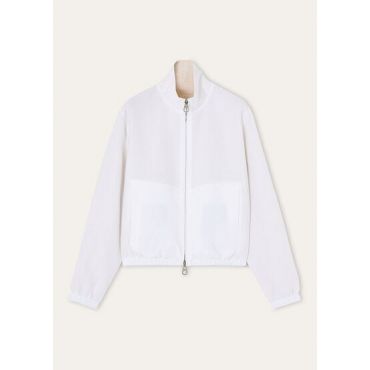 Loro Piana - Loro Piana Bomber Solaire, Woman, Optical White/Light Beach, Size: M