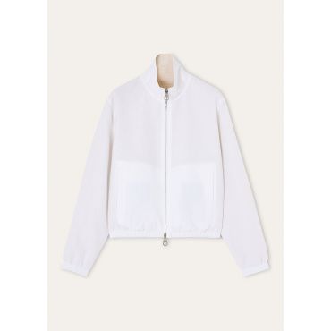 Loro Piana - Loro Piana Bomber Solaire, Woman, Optical White/Light Beach, Size: M