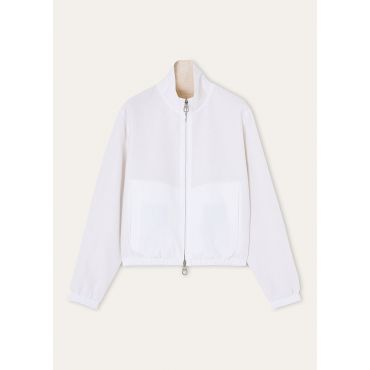 Loro Piana - Loro Piana Bomber Solaire, Woman, Optical White/Light Beach, Size: M