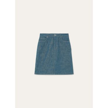 Loro Piana - Joanne Skirt Austin Denim, Woman, Blue Spirulina, Size: 42