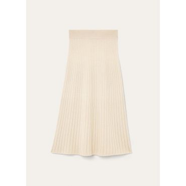 Loro Piana - Baby Coste Skirt Baby Cash Gg 12, Woman, White Snow, Size: XS