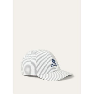Loro Piana - My Baseball Silk Cotton Stripe, Man, White Blue Stripe, Size: S