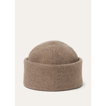 Loro Piana - Jocey Beanie Folk Felted Wool, Man, Cobblestone Taupe, Size: M