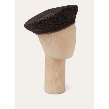 Loro Piana - Emily Hat Calf Skin Tatami, Woman, Deep Brown Tatami, Size: M